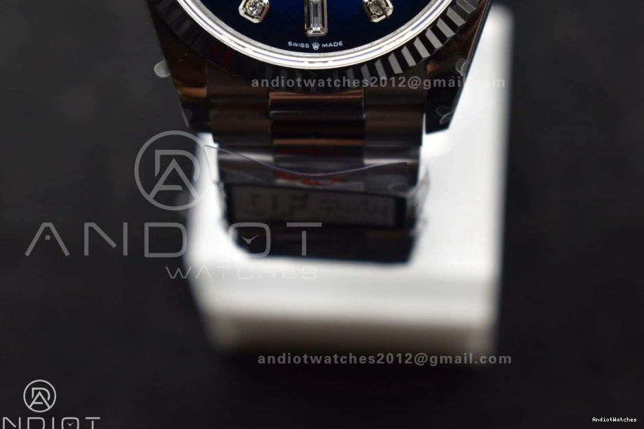 Weight) SS Best 677 Edition 36 QF V5 Dial DayDate on Diamond (Gain Steel FlexibleFit Blue Bracelet vr3255 President 904L 0918